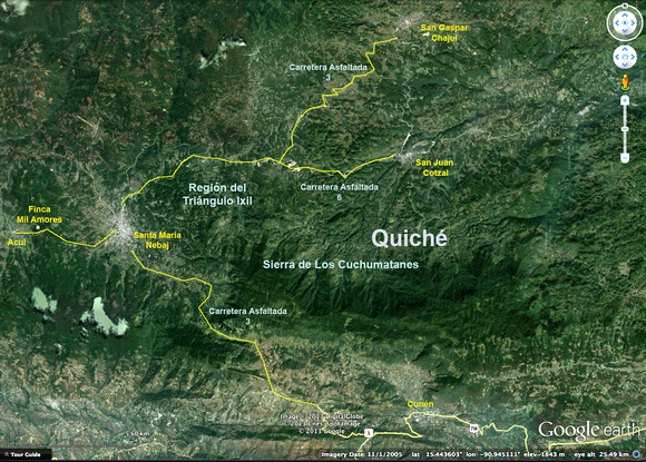 Mapa Región Ixil