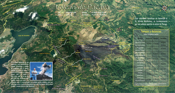 Mapa para volcán de Pacaya